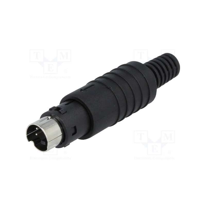 10 pcs : 4850.141 - Plug, DIN mini, male, PIN: 4, soldering, for cable