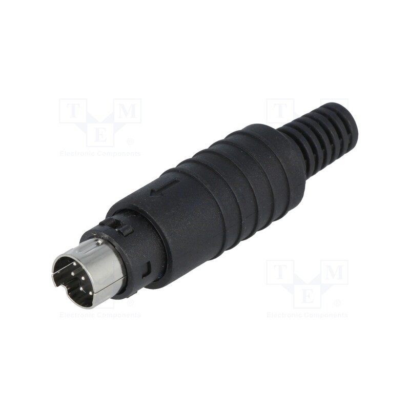 10 pcs : 4850.181 - Plug, DIN mini, male, PIN: 8, soldering, for cable