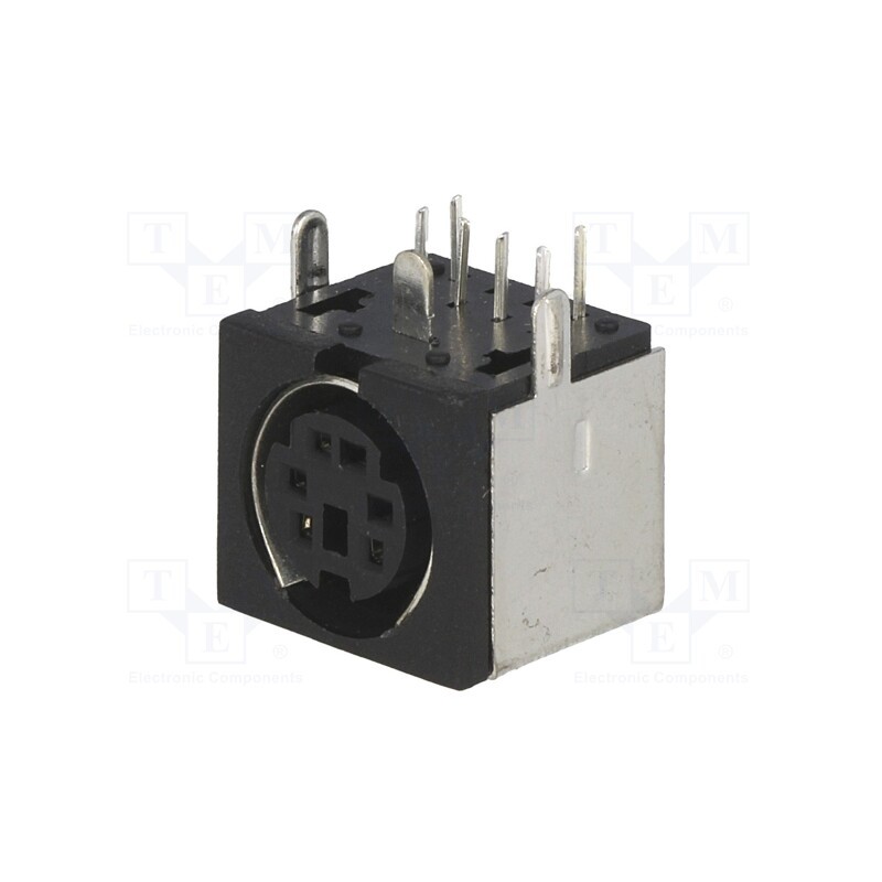 10 pcs : 4850.261 - Socket, DIN mini, female, PIN: 6, shielded, THT