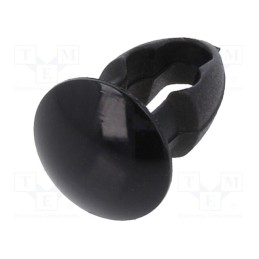 50 pcs : 3321 - Rivet, polyamide, Rivet diam: 4.8mm, L.rivet: 4mm, black, UL94V-2