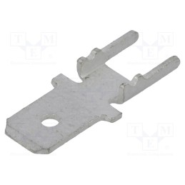 20 pcs : 4900 - Terminal: flat, 4.8mm, 0.5mm, male, THT, brass, tinned, straight