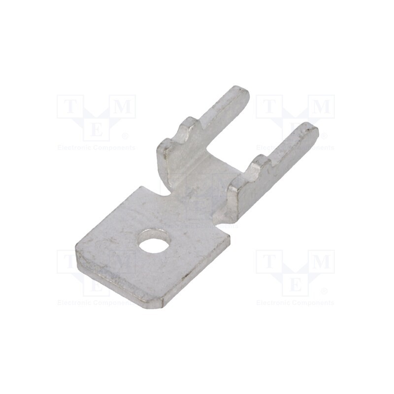 20 pcs : 4902 - Terminal: flat, 6.4mm, 0.8mm, male, THT, brass, tinned, straight