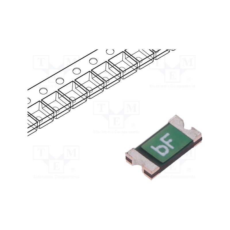 50 pcs : 0ZCJ0020FF2E - Fuse: PTC polymer, 200mA, Imax: 10A, 0ZCJ, 1206