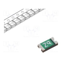 50 pcs : 0ZCJ0016FF2E - Fuse: PTC polymer, 160mA, Imax: 10A, 0ZCJ, 1206