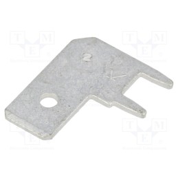20 pcs : 4966 - Terminal: flat, 6.4mm, 0.8mm, male, THT, brass, tinned, angled 90°