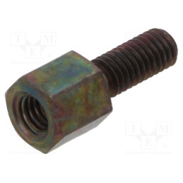 50 pcs : 213X05SW - Screwed spacer sleeve, 5mm, Int.thread: M3, Ext.thread: M3, brass