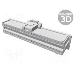 10 pcs : 501189-5010 - Plug, wire-board, female, Pico-Clasp, 1mm, PIN: 50, w/o contacts