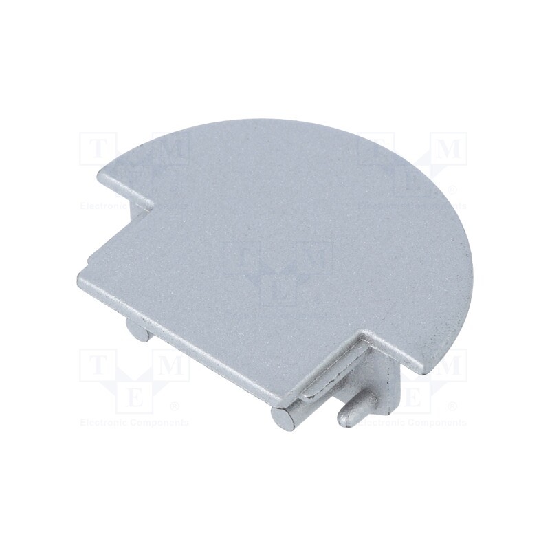 10 set : A3100040 -AS - Cap for LED profiles, silver, 2pcs, ABS, GROOVE14