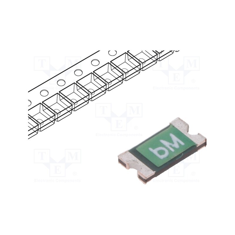 50 pcs : 0ZCJ0050FF2G - Fuse: PTC polymer, 500mA, Imax: 100A, 0ZCJ, 1206