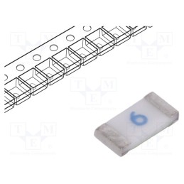 20 pcs : 0685F6000-01 - Fuse: fuse, quick blow, 6A, 125VAC, 63VDC, SMD, ceramic, C1F, 1206