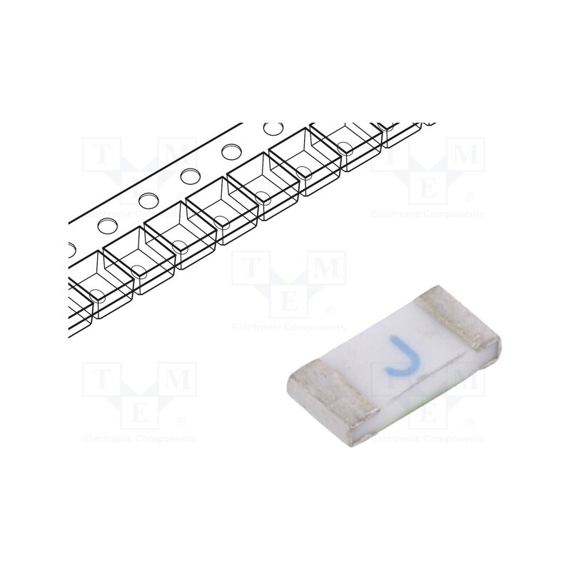 20 pcs : 0685F0500-01 - Fuse: fuse, quick blow, 500mA, 125VAC, 63VDC, SMD, ceramic, C1F, 1206