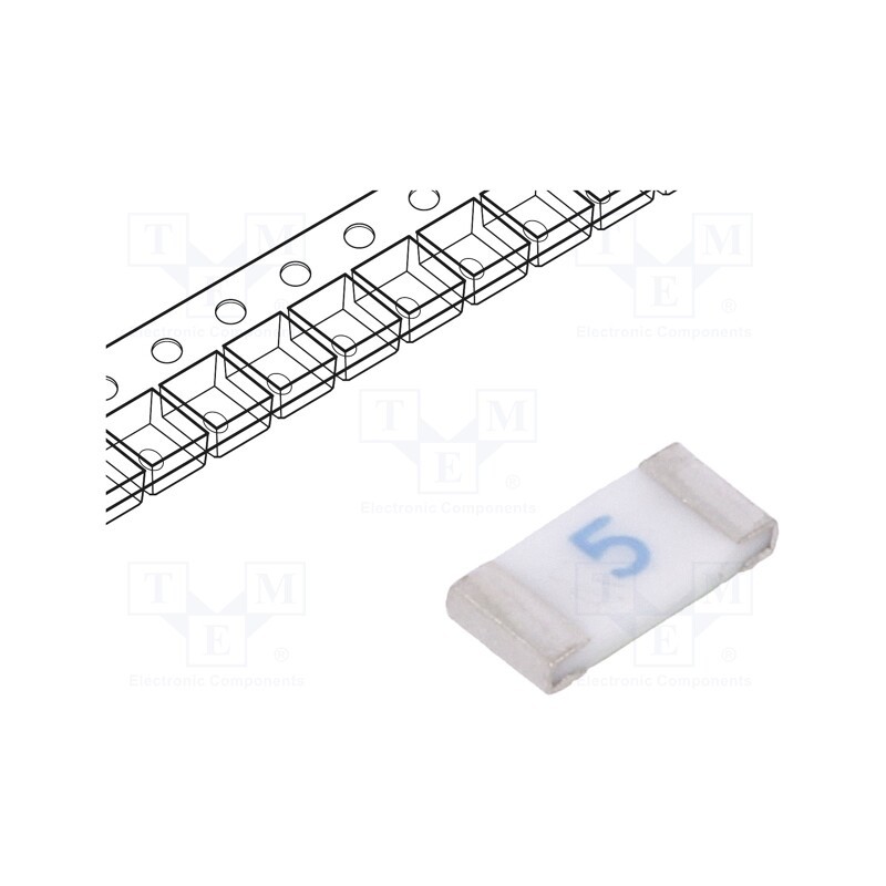 20 pcs : 0685F5000-01 - Fuse: fuse, quick blow, 5A, 125VAC, 63VDC, SMD, ceramic, C1F, 1206