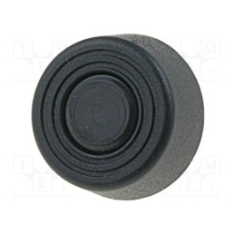 50 pcs : FF-35 - Quick mounting foot, black, polyetylene, A: 6mm, B: 14mm, C: 12.7mm