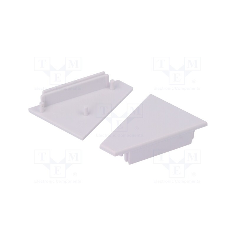 10 set : 98070001 -AS - Cap for LED profiles, white, 2pcs, ABS, CORNER27