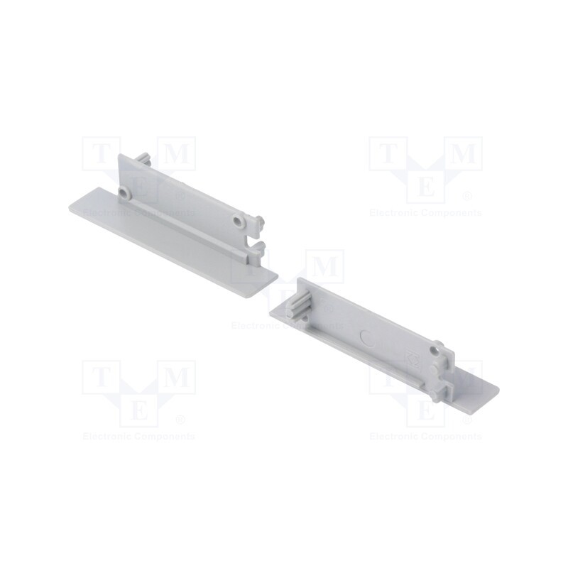 10 set : 23120022 -AS - Cap for LED profiles, grey, 2pcs, ABS, FLAT8