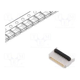 20 pcs : 5034800800 - Connector: FFC/FPC, horizontal, PIN: 8, SMT, FBH1, 50V, 500mA, 0.5mm
