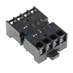 1 pcs - Tempatron 8 Pin 250V ac DIN Rail, Panel Mount Relay Socket, for use with Octal Relay