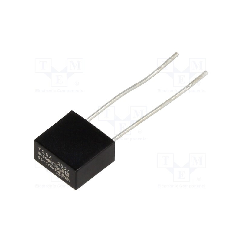 10 pcs : SS-5-2-5A-AP - Fuse: fuse, time-lag, 2.5A, 250VAC, THT, TE5, SS, 5.08mm, Ammo Pack