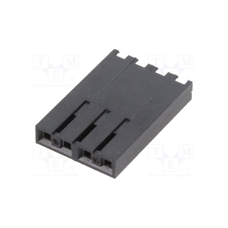 50 pcs : 50579004 - Plug, wire-wire/PCB, female, SL, 2.54mm, PIN: 4, w/o contacts