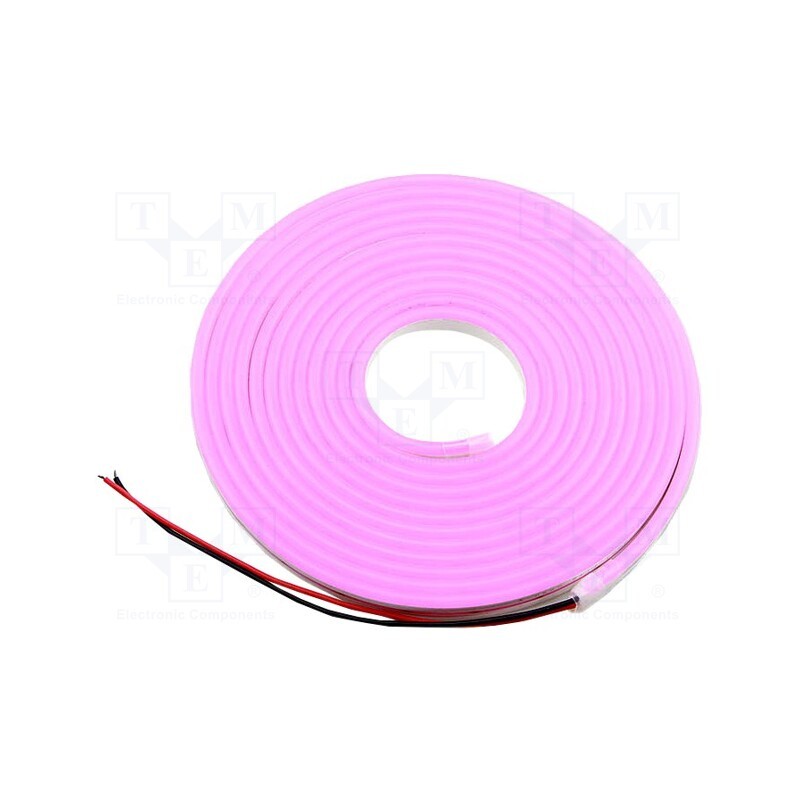 5 m : N006120BB1LZ (PINK) - NEON LED tape, pink, 2835, 12V, LED/m: 120, 6mm, IP65, 8W/m, Thk: 12mm