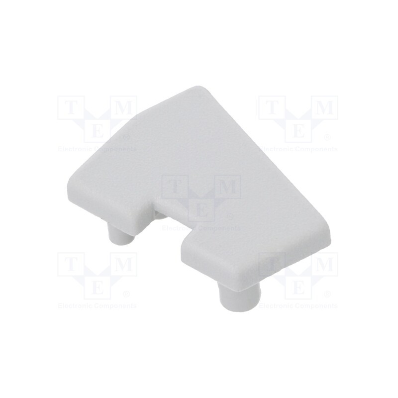 10 set : A9950022 -AS - Cap for LED profiles, grey, 2pcs, ABS, GEN2,with hole, EDGE10