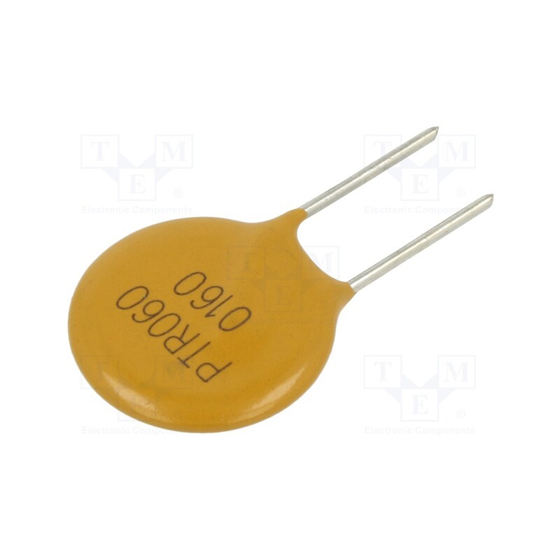10 pcs : PTR060V0160-BK - Fuse: PTC polymer, 1.6A, Imax: 40A, THT, PTR060V, bag