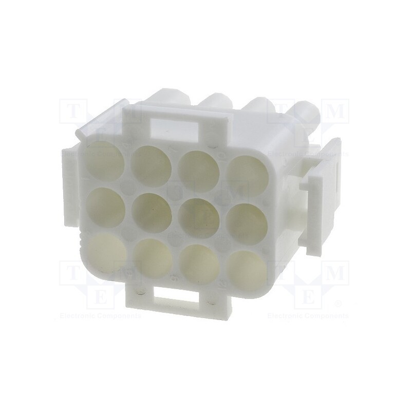 10 pcs : 50841125 - Plug, wire-wire/PCB, male/female, MLX, 6.35mm, for cable, PIN: 12