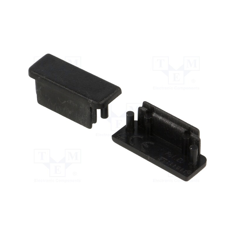 10 set : A2080002 -AS - Cap for LED profiles, black, 2pcs, ABS, SURFACE14