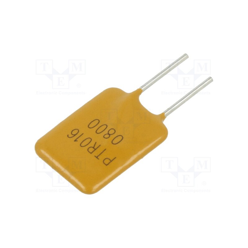 20 pcs : PTR016V0800-BK - Fuse: PTC polymer, 8A, Imax: 100A, THT, PTR016V, bag