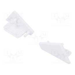 10 set : 83150001 -AS - Cap for LED profiles, white, 2pcs, ABS, CORNER10