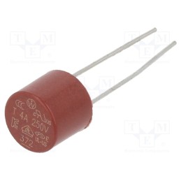 10 pcs : 37214000001 - Fuse: fuse, time-lag, 4A, 250VAC, THT, TR5, copper, 372, 5.08mm