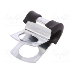 10 pcs : LKD10516 -AS - Fixing clamp, ØBundle : 5mm, W: 16mm, steel, Cover material: EPDM