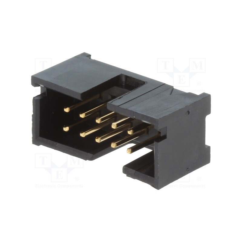10 pcs : 5103309-1 - Socket, IDC, male, PIN: 10, straight, THT, gold-plated, 2.54mm, black