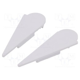 10 set : B8890022 -AS - Cap for LED profiles, grey, 2pcs, ABS, WALLE12