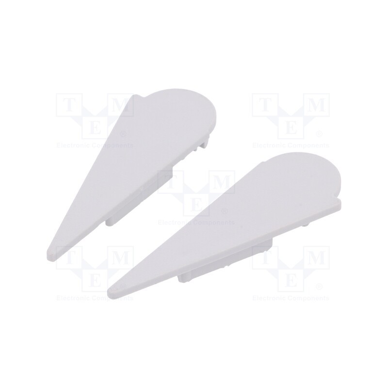 10 set : B8890022 -AS - Cap for LED profiles, grey, 2pcs, ABS, WALLE12