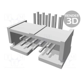 10 pcs : 5103310-1 - Socket, IDC, male, PIN: 10, angled 90°, THT, gold-plated, 2.54mm