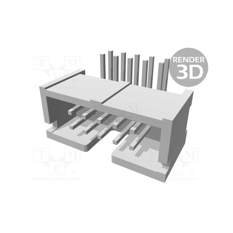 10 pcs : 5103310-1 - Socket, IDC, male, PIN: 10, angled 90°, THT, gold-plated, 2.54mm