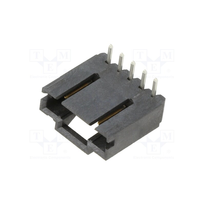 10 pcs : 5-103635-4 - Socket, wire-board, male, AMPMODU MTE, 2.54mm, PIN: 5, THT, on PCBs
