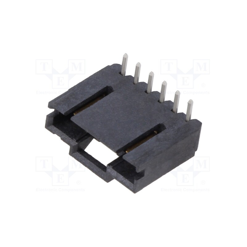 10 pcs : 5-103635-5 - Socket, wire-board, male, AMPMODU MTE, 2.54mm, PIN: 6, THT, on PCBs
