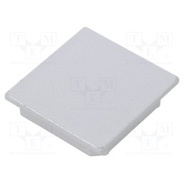 10 set : V4940040 -AS - Cap for LED profiles, silver, 2pcs, ABS, Kind of shutter: A