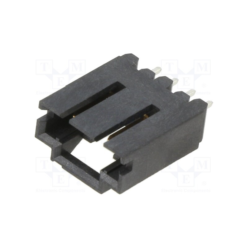 10 pcs : 5-103735-3 - Socket, wire-board, male, AMPMODU MTE, 2.54mm, PIN: 4, THT, on PCBs