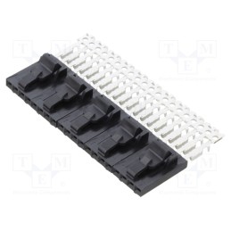 10 pcs : 5-103956-3 - Plug, wire-board, female, AMPMODU MTE, 2.54mm, PIN: 4, IDC, tinned