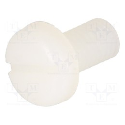 50 pcs : 8G204V50148 - Screw, M5x10, 0.8, Head: cheese head, slotted, 1,3mm, polyamide