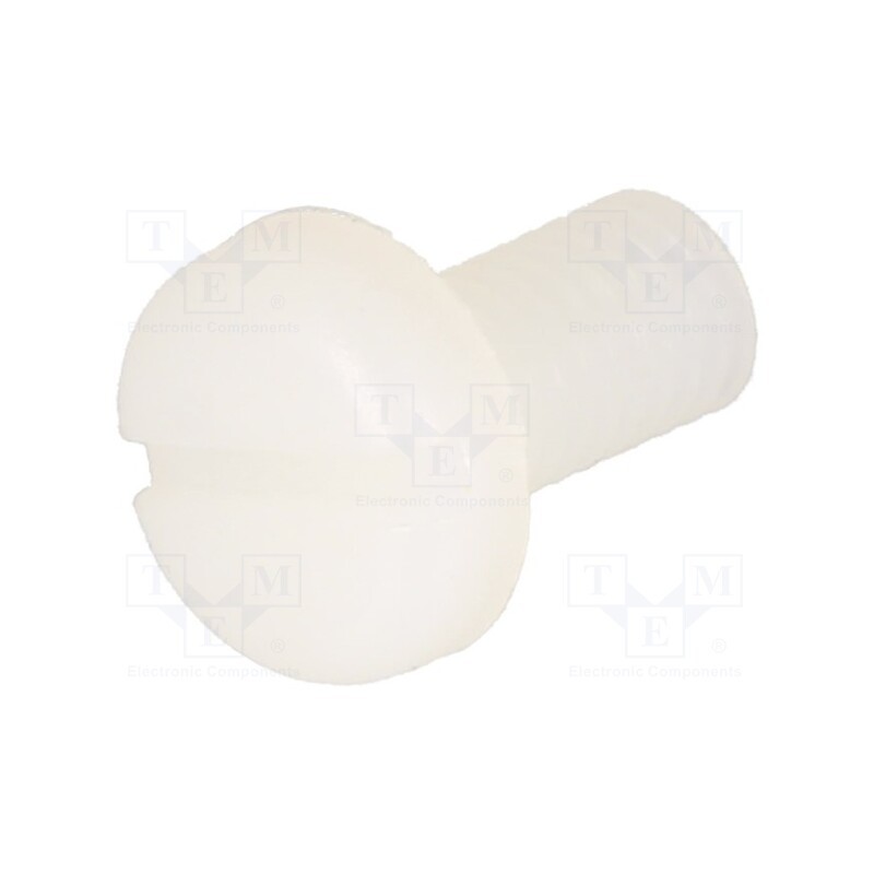 50 pcs : 8G204V50148 - Screw, M5x10, 0.8, Head: cheese head, slotted, 1,3mm, polyamide