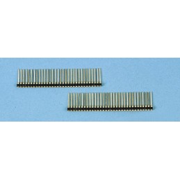 20 pcs - E-TEC SIB Series Straight Through Hole Mount PCB Socket, 20-Contact, 1-Row, 2.54mm Pitch, Solder Termination