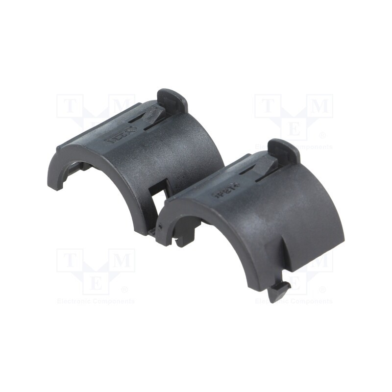 10 pcs : 300557 - Tube retainer, Mat: PBT, black