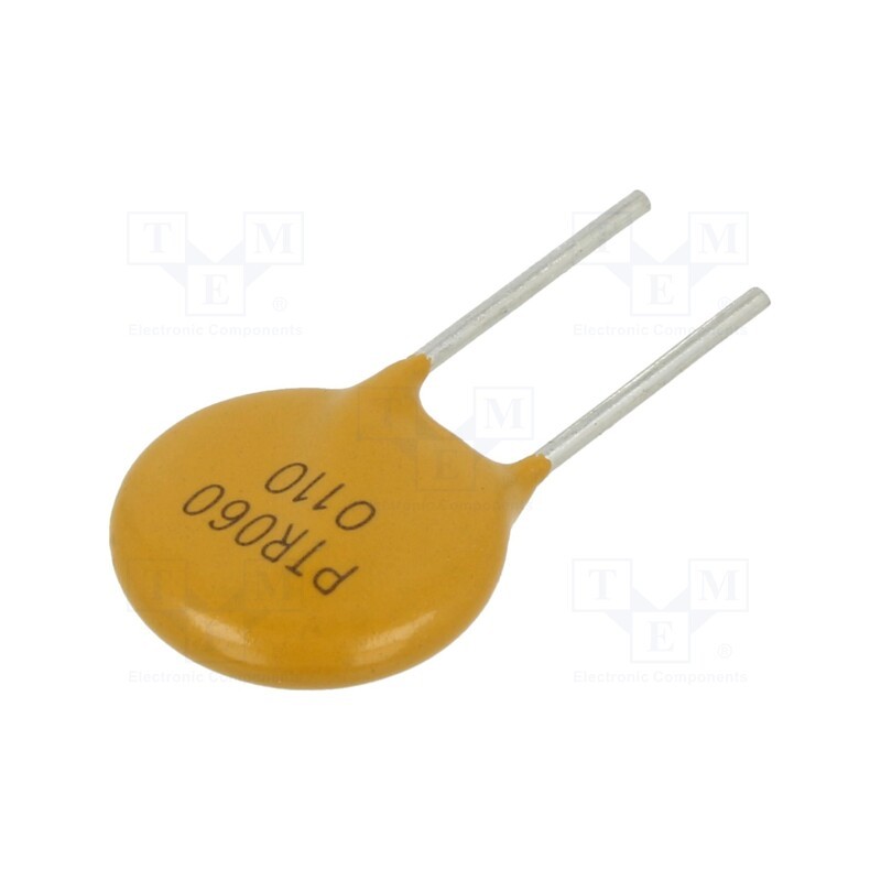 20 pcs : PTR060V0110-BK - Fuse: PTC polymer, 1.1A, Imax: 40A, THT, PTR060V, bag