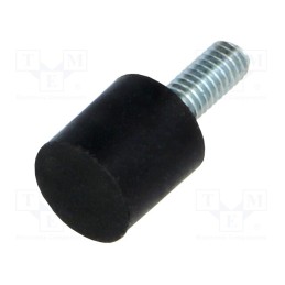 10 pcs : DVA.4-10-10-M4-10-40 - Vibroisolation foot, Ø: 10mm, H: 10mm, Shore hardness: 40±5, 41N