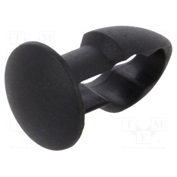 50 pcs : 3322 - Rivet, polyamide, Rivet diam: 4.8mm, L.rivet: 4.8mm, black, UL94V-2