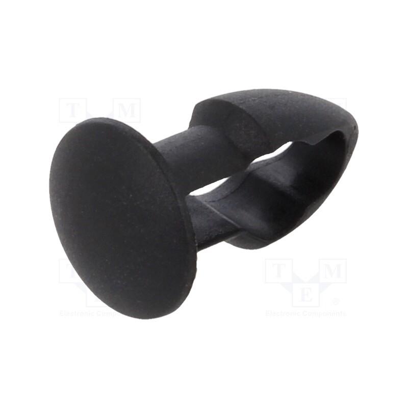 50 pcs : 3322 - Rivet, polyamide, Rivet diam: 4.8mm, L.rivet: 4.8mm, black, UL94V-2